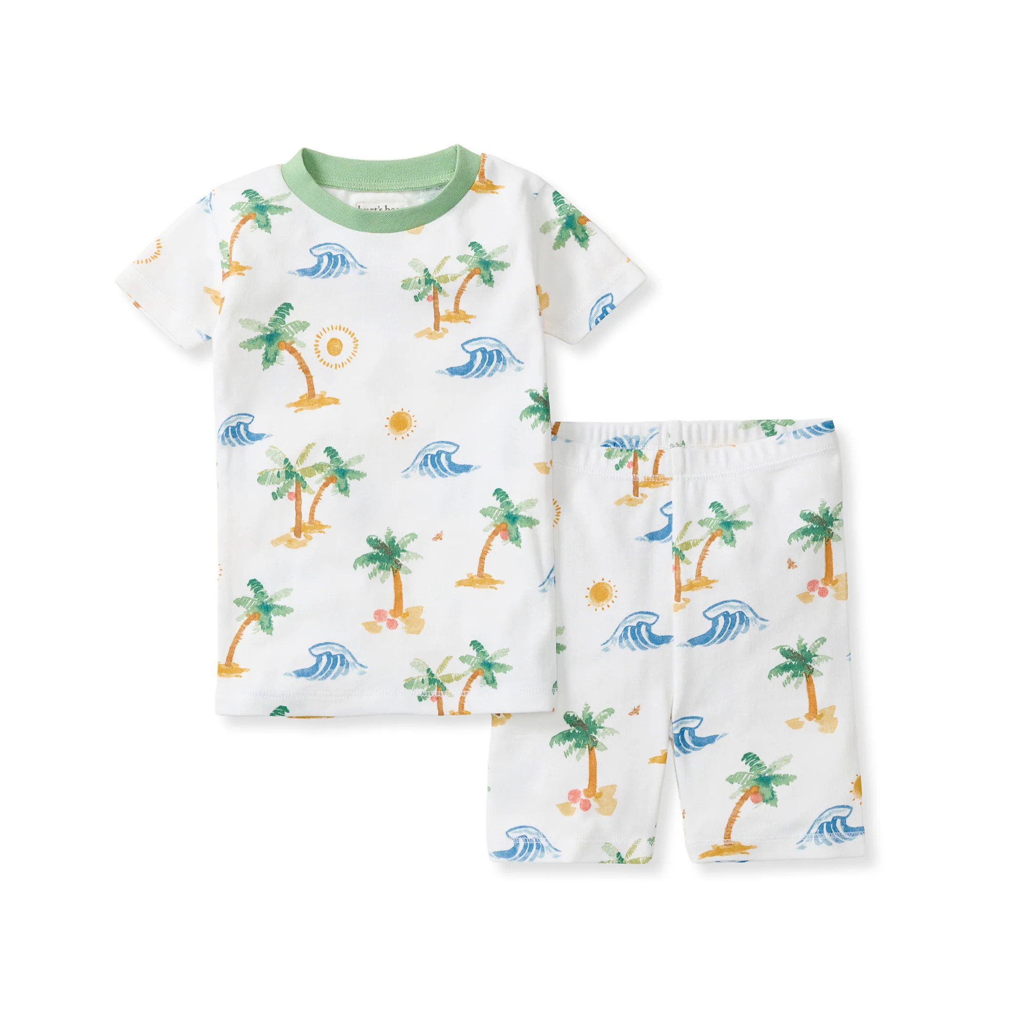 Beachy Palms Organic Cotton Two-Piece Pajamas | Burt's Bees Baby