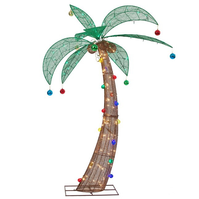 Holiday Living 72-in Palm Tree Light with Multicolor LED Lights | Lowe's