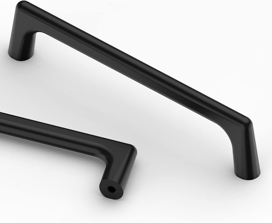 Asidrama 10 Pack 5 Inch(128mm) Matte Black Cabinet Pulls Cabinet Handles Cupboard Handles Kitchen... | Amazon (US)