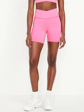 Extra High-Waisted CloudComfy Biker Shorts -- 6-inch inseam | Old Navy (US)