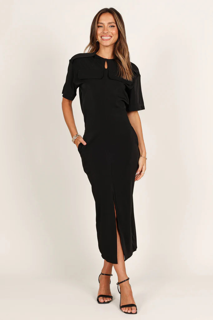 Natalie Midi Dress - Black | Petal & Pup (AU)