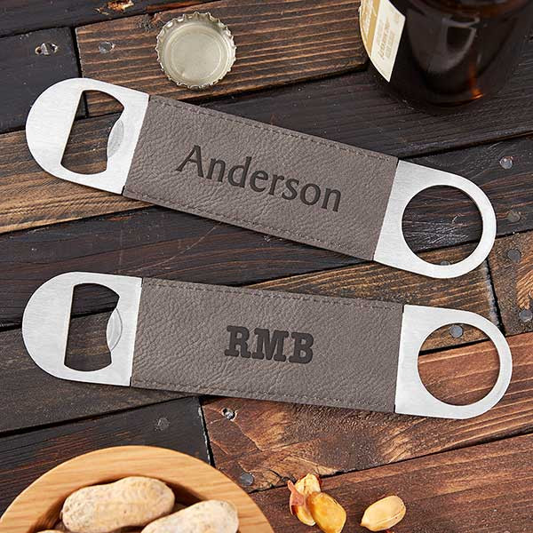 Classic Celebrations Leatherette Bottle Opener | Personalization Mall