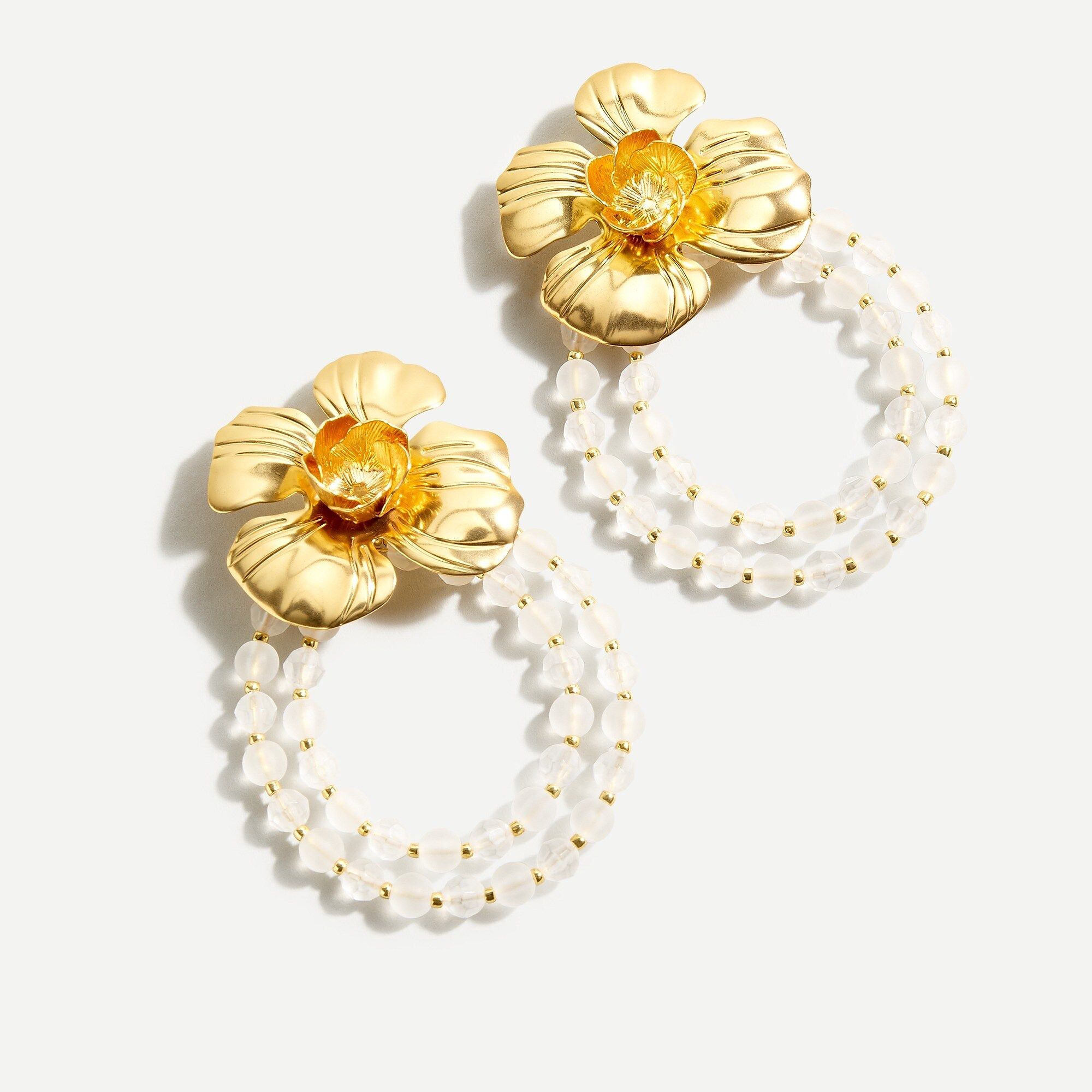 Flower hoop earrings | J.Crew US