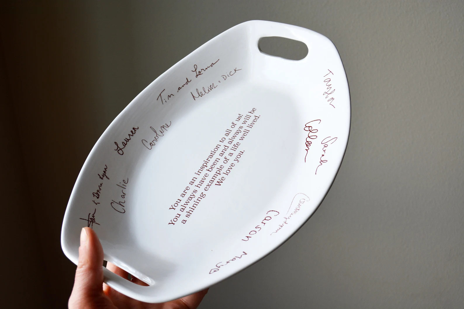 Signature Platter With Custom Message Unique Personalized Gift for Retirement, Anniversary, House... | Etsy (US)