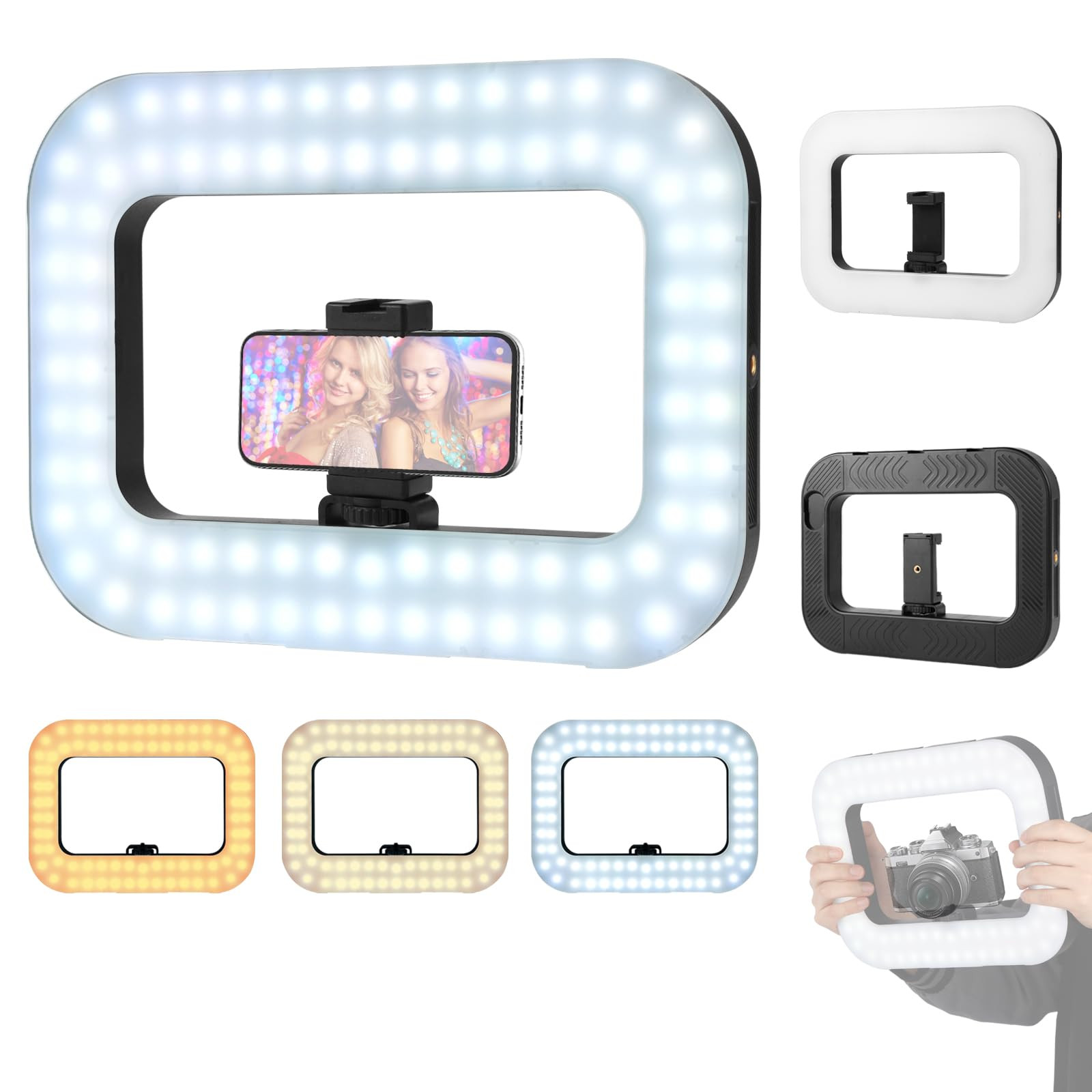 Phone Light with 47 RGB Colors,Handheld Stabilize Ring Light with 8000mAh, Ring Light for Phone S... | Amazon (US)