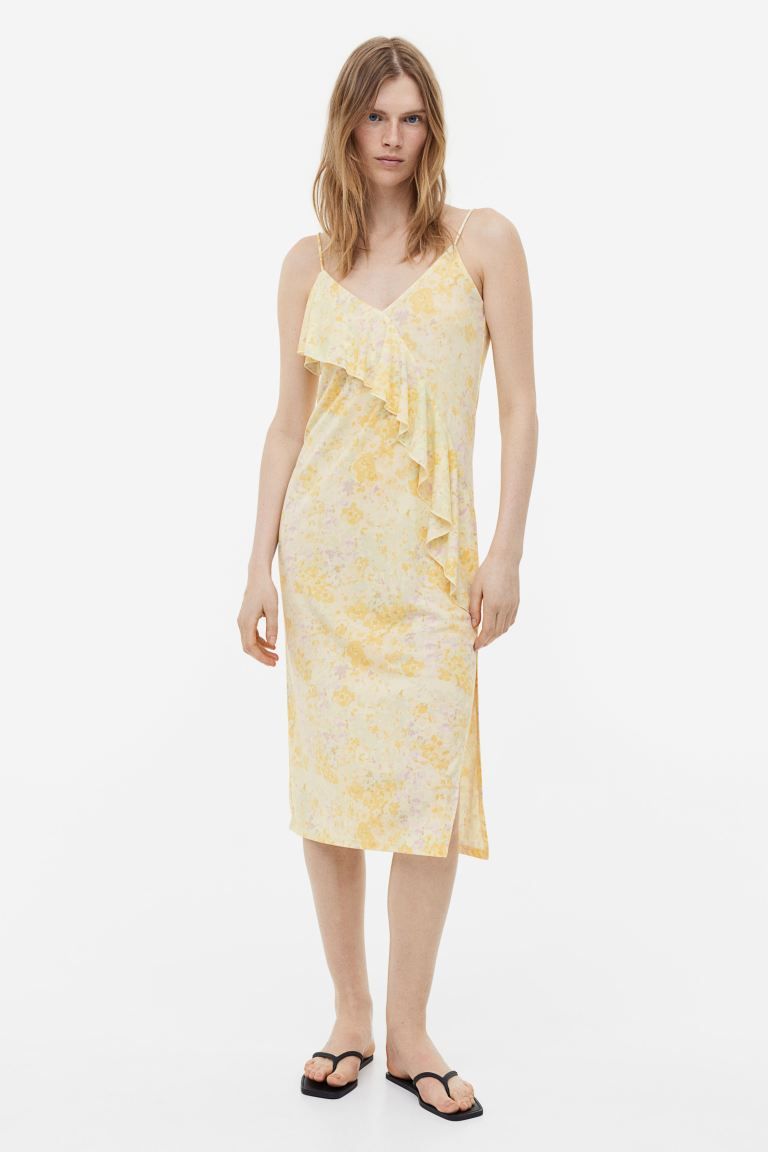Flounce-detail slip dress | H&M (UK, MY, IN, SG, PH, TW, HK)