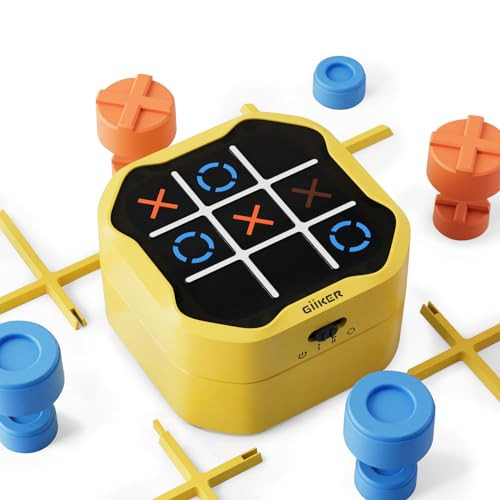 GiiKER Tic Tac Toe Bolt Game, Original 3-in-1 Handheld Puzzle Game Console, Portable Travel Games for Car Ride, Board Games for Kids and Adults, Birthday Gifts for Ages 3+ | Amazon (US)