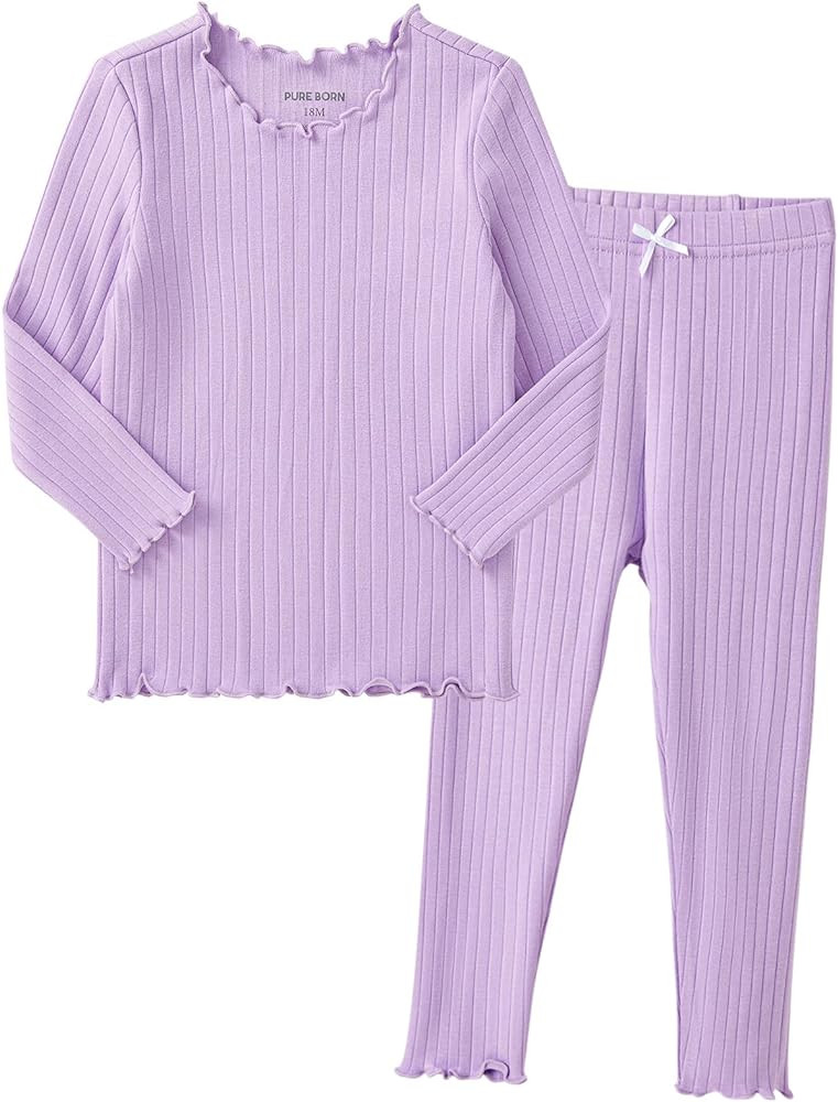 pureborn Baby Pajamas Set Pjs - Kids Toddler Boy Girl Short Sleeve Snug Fit Sleepwear 2pcs 18M-7Y | Amazon (US)