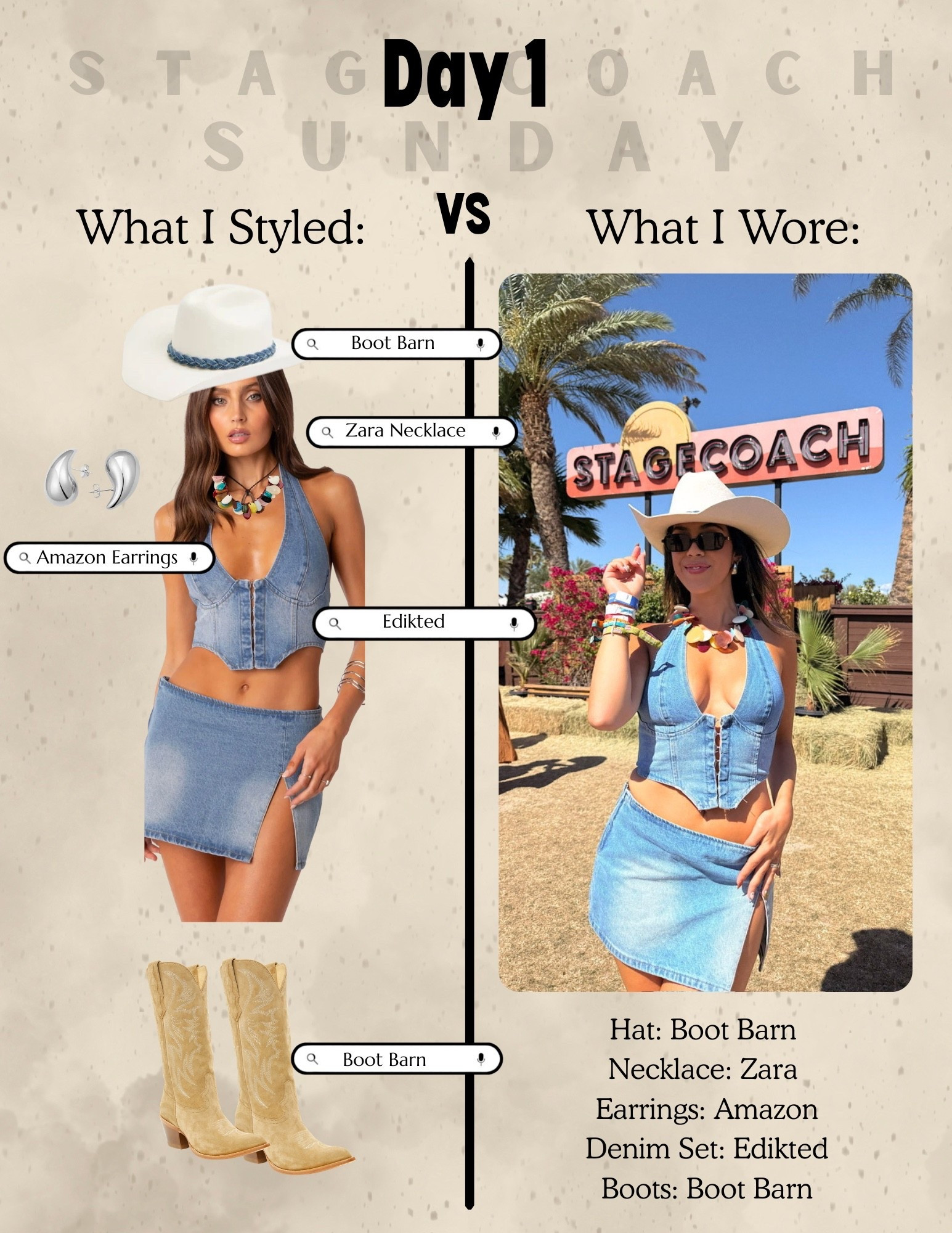Stagecoach outfit inspo: day 1 🤠🦋🎶 #denimset #edikted #denim #stagecoach #festival #western #countryoutfits #countryconcert 

#LTKFestival #LTKootd