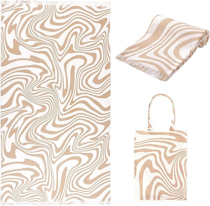 Folkulture Turkish Beach Towel for Adults with Beach Bag 40" x 72" Bath Towels, Beach Blanket or ... | Amazon (US)