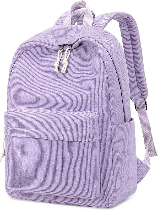 School Backpack for Teens Large Corduroy Bookbag Lightweight Girls Boys Casual High School Colleg... | Amazon (US)