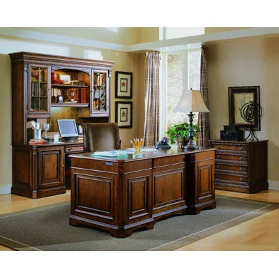 Brookhaven 3 Piece Rectangular Writing Desk Office Set with Chair | Perigold