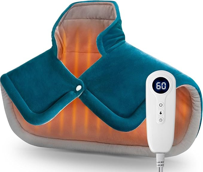 Heating Pad for Neck and Shoulder, 2lb Weighted Neck Heating Pad for Pain Relief, Birthday Christ... | Amazon (US)