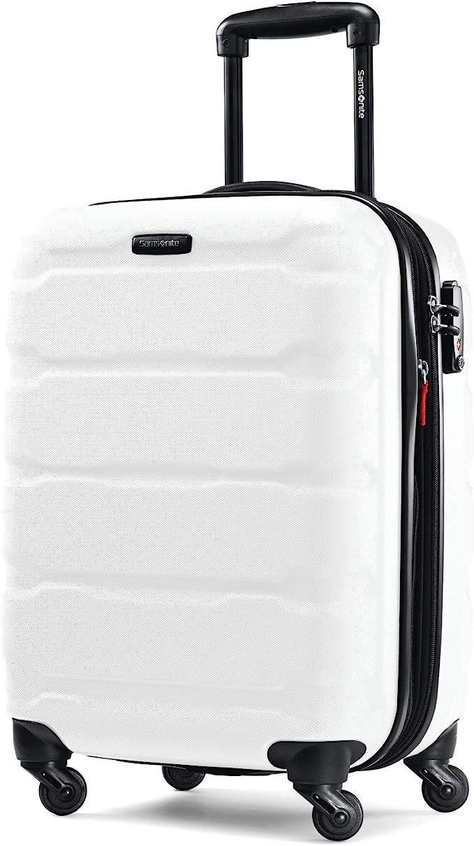 Samsonite Omni PC Hardside Expandable Luggage with Spinner Wheels, White, Carry-On 20-Inch | Amazon (US)