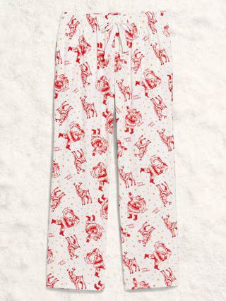 Mid-Rise Printed Flannel Pajama Pants for Women | Old Navy (US)