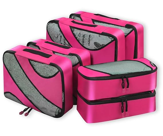 Bagail 6 Set Packing Cubes,3 Various Sizes Travel Luggage Packing Organizers | Amazon (US)