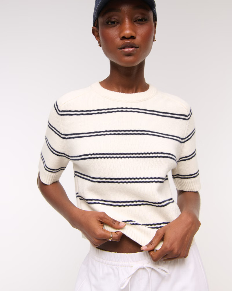 The A&F Madeline Crew Sweater Tee | Abercrombie & Fitch (US)