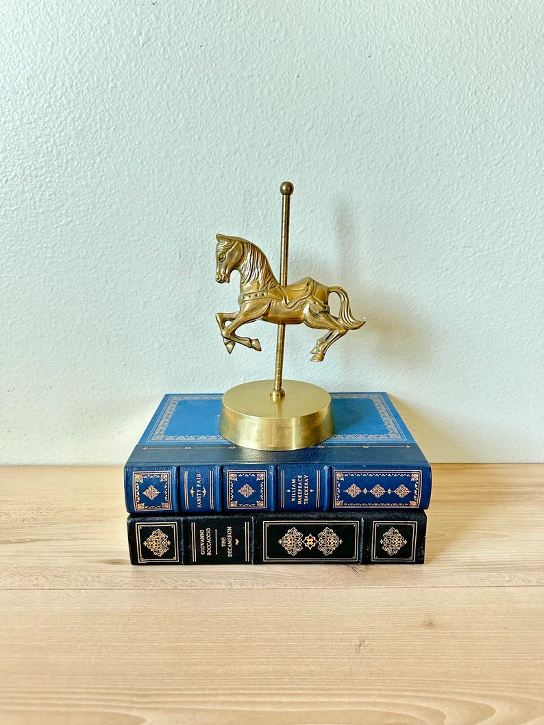Vintage Brass Horse Music Box | Carousel Horse | Etsy (US)