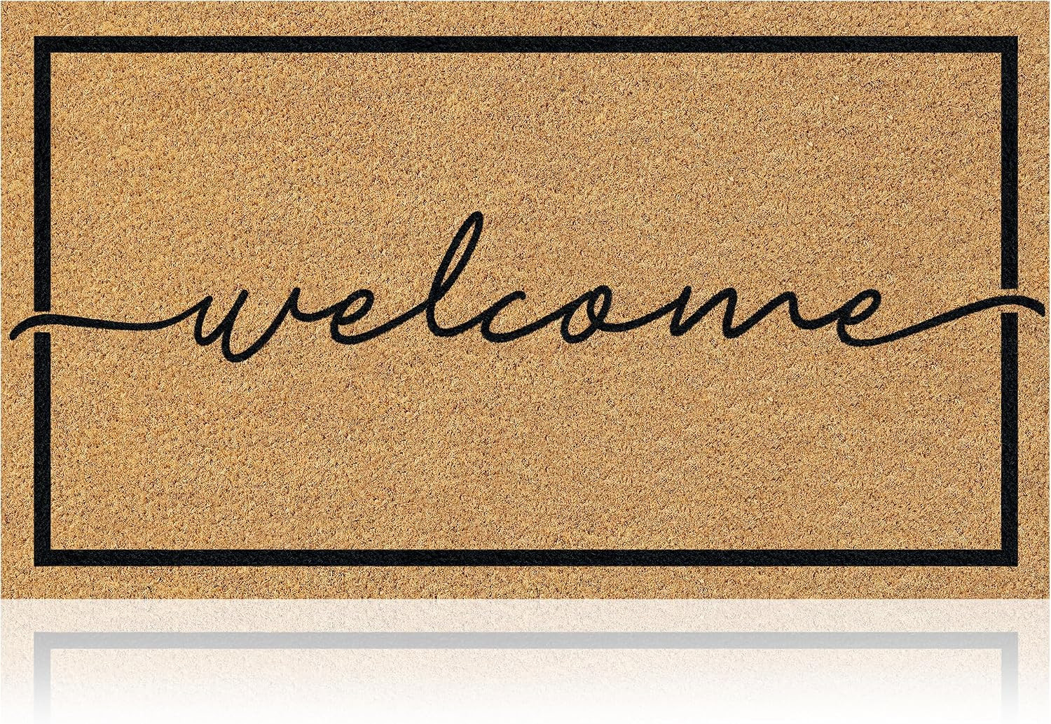 Coir Welcome Mat, Non-Slip, Welcome Classic 4, 17x29 in | 100% Natural Coir, Anti-Shedding, Durable PVC Backing, Traps Dirt and Mud, Indoor and Outdoor Entryway, Easy to Clean | Amazon (US)