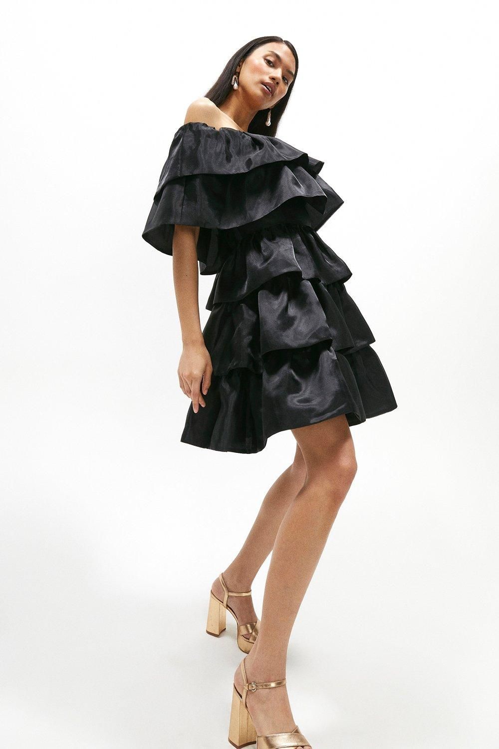 Layered Ruffle Bardot Dress | Coast UK & IE