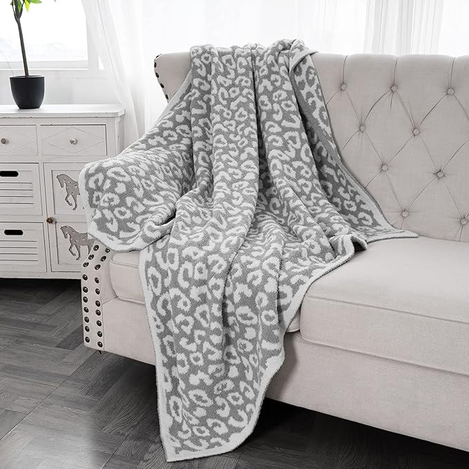 Hewolf Fuzzy Throw Blanket Super Soft Leopard Fleece Blanket Warm Blanket for Couch Sofa Bed,50 x... | Amazon (US)