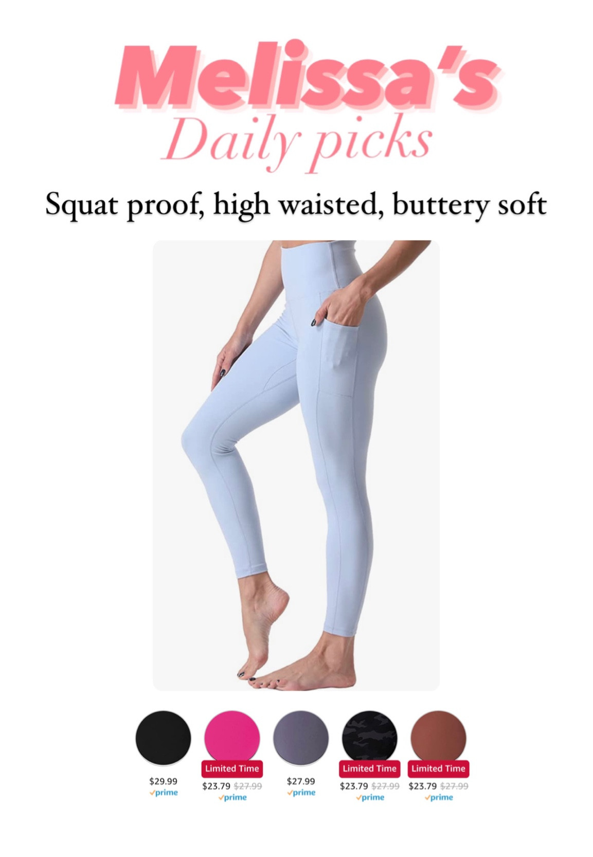 Lots of color choices! Squat proof, high waisted, and buttery soft leggings! 

#LTKunder50 #LTKfit #LTKstyletip
