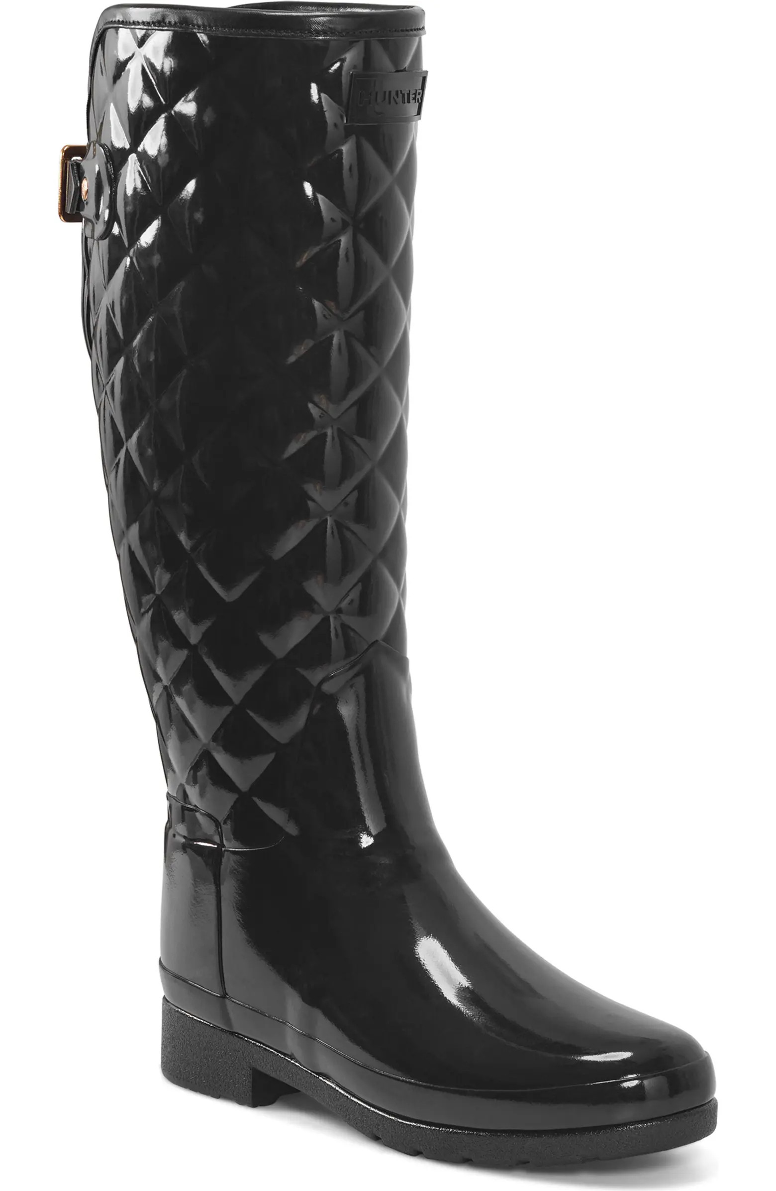Original Refined High Gloss Quilted Waterproof Rain Boot (Women) | Nordstrom