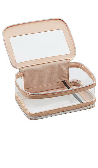 ETOILE COLLECTIVE Clear Makeup Travel Case in Beige. | Revolve Clothing (Global)