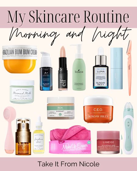 My skincare routine, morning and night! Items include moisturizer, facial oils, facial serums, make up remover, cleansers  

#LTKFind #LTKunder100 #LTKbeauty