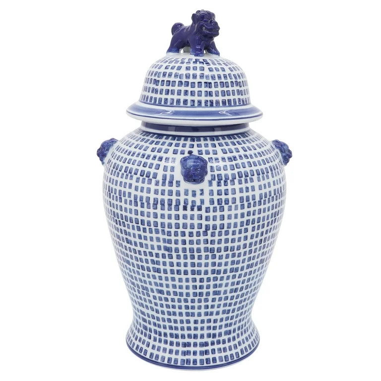 Sagebrook Home Ceramic 18"h Mosaic Temple Jar, Blue | Walmart (US)