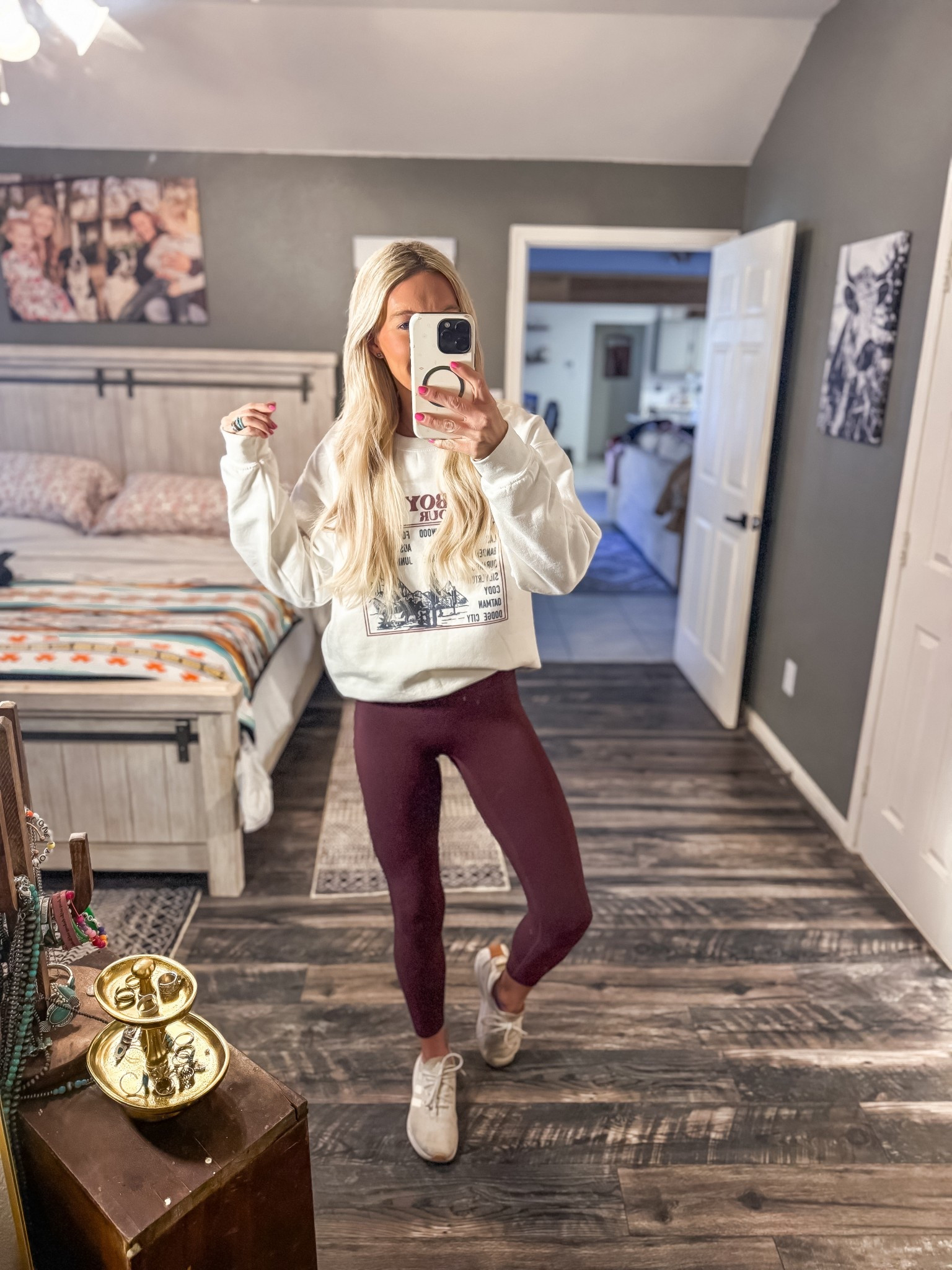 These new leggings are chefs kiss y’all! Sweatshirt from The Vintage Emmie Boutique! 

#LTKootd #LTKmomlife
