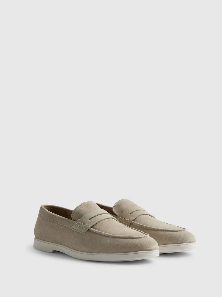 Buy River Island Beige Suede Loafers from Next Belgium | Next EU