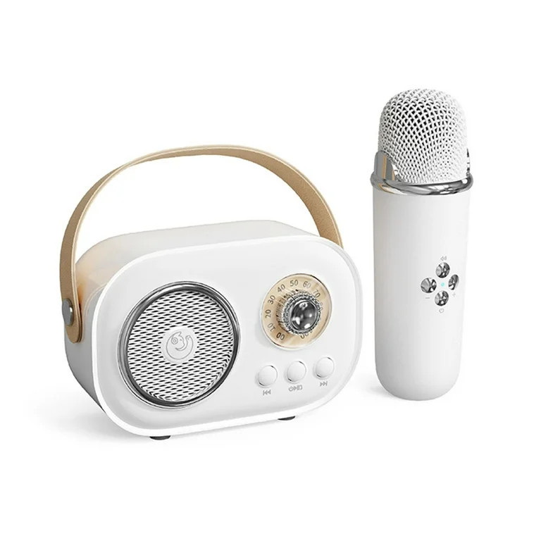 Mini Karaoke Machine Portable Bluetooth Speaker with Microphone Cute Retro Design 4.3x3.1x2in for... | Walmart (US)
