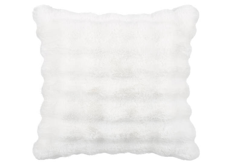 Zoey Faux Fur Pillow 24x24 White | Urban Barn