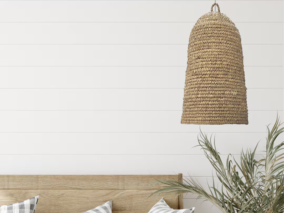 Barcelona Rattan Pendant Light Natural Fibers - Etsy | Etsy (US)