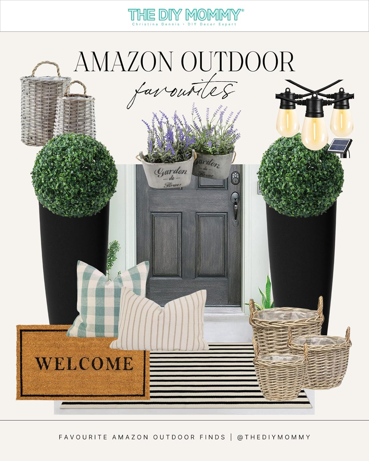 My favourite outdoor decor picks for a traditional entry | Amazon (CA)