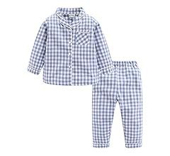 Mud Kingdom Boutique Girls Boys Pajamas Set Collared Long Sleeve Sleepwear | Amazon (US)