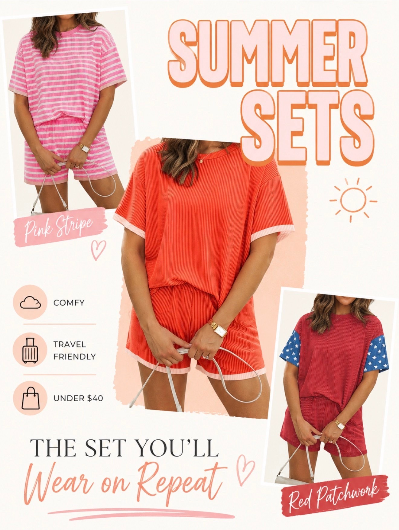 This is the perfect summer set for travel or comfy days! I love the USA one for the 4th!

#LTKdayinmylife #LTKmorningroutine #LTKgrwm