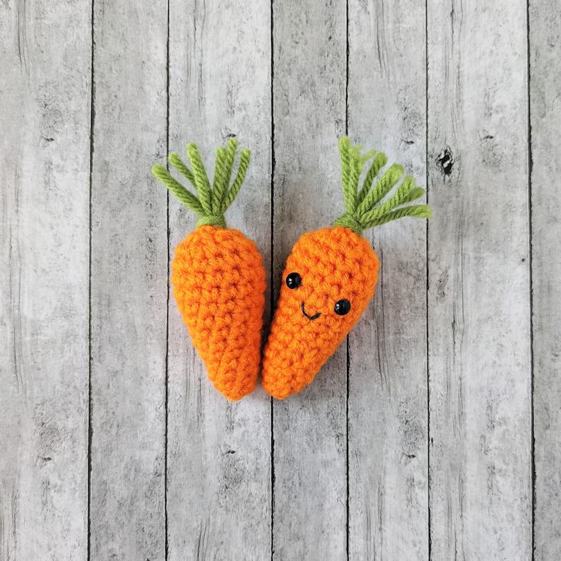 Crochet Carrot Plush  Stuffed Baby Carrot Amigurumi  Play | Etsy | Etsy (US)