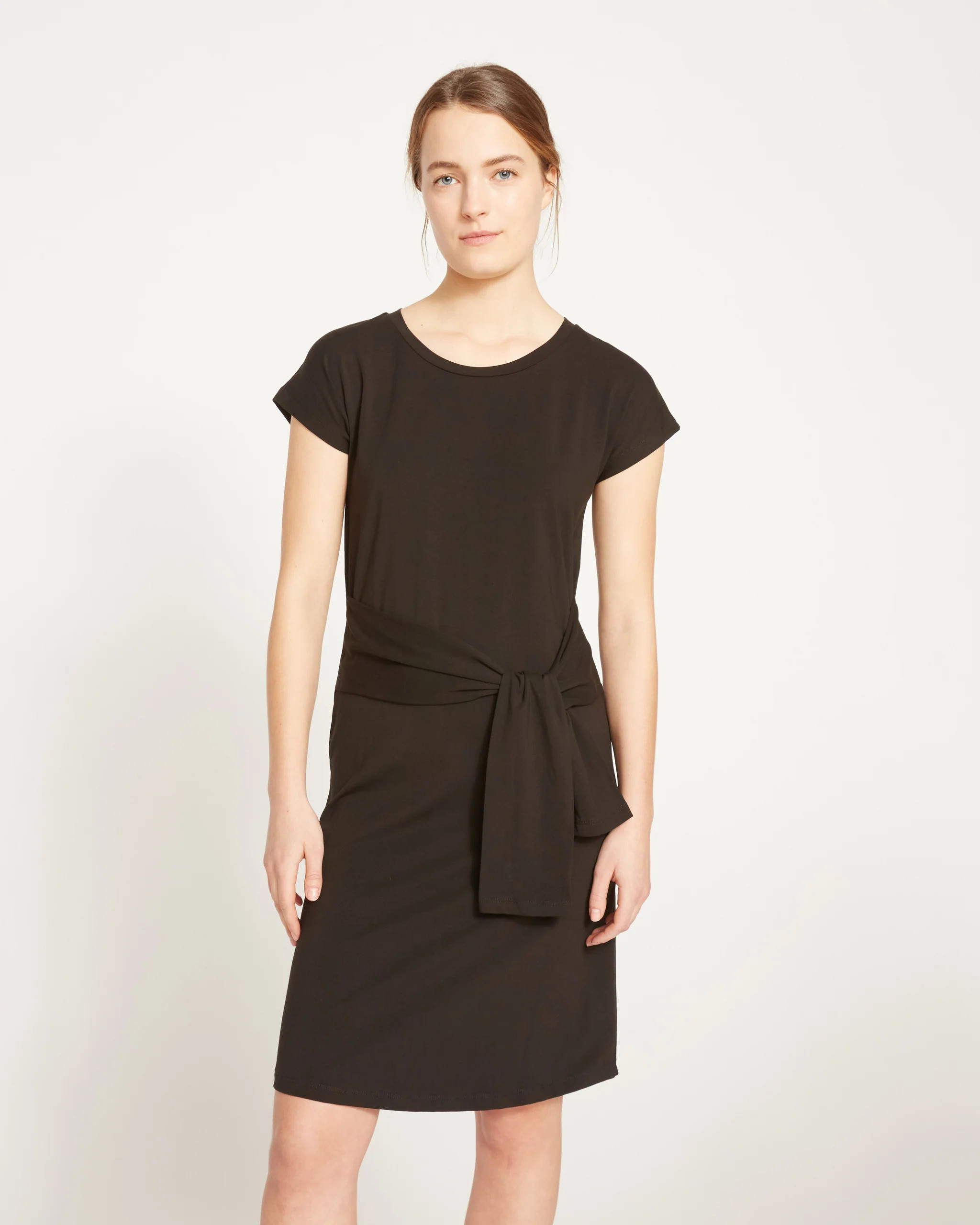 Classic Jersey Tie Dress
   Black | Universal Standard