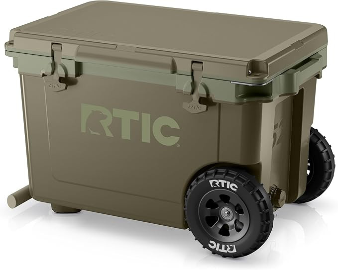 RTIC 52 Quart Ultra-Light Wheeled Hard Cooler Insulated Portable Ice Chest Box for Beach, Drink, ... | Amazon (US)