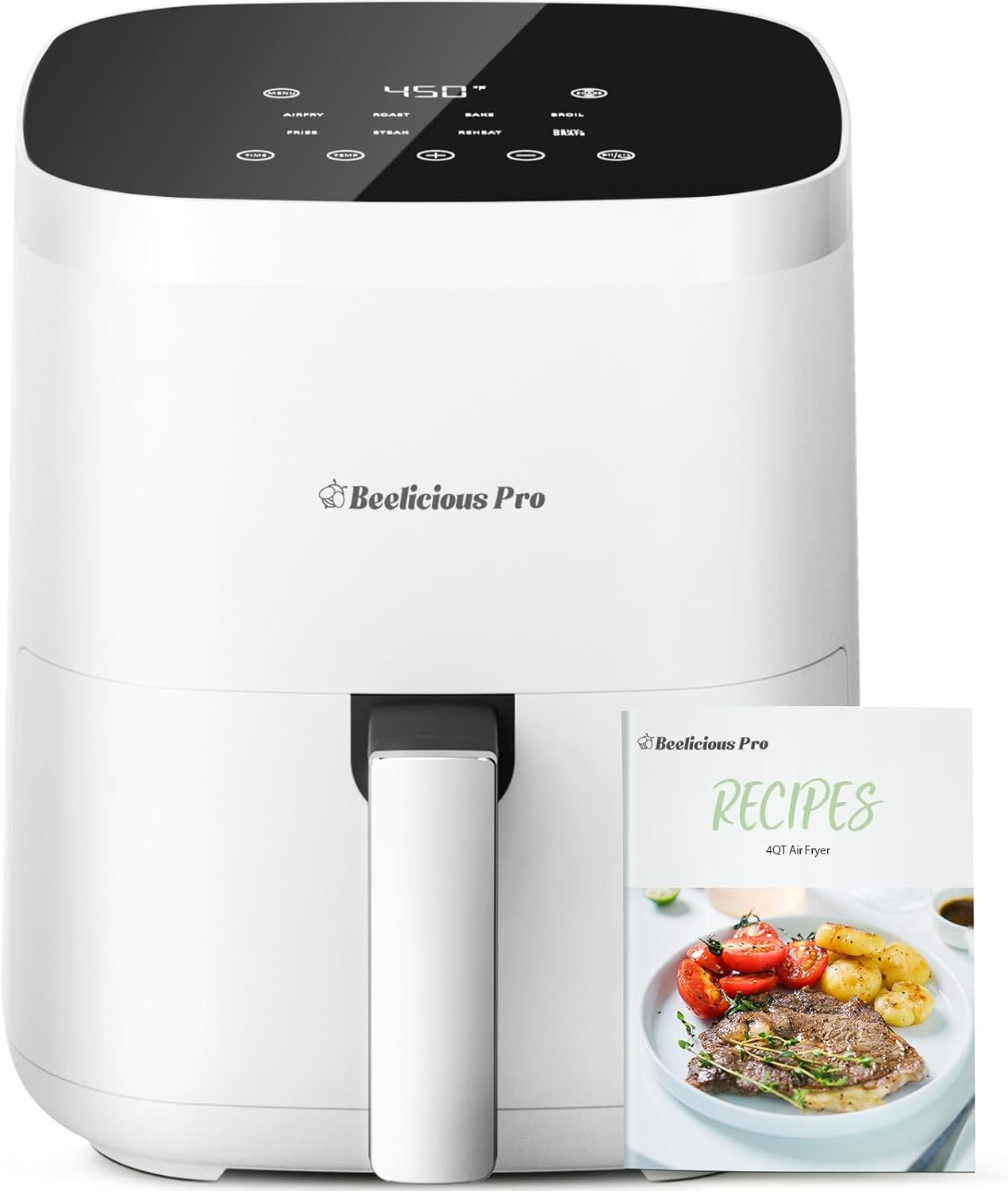 Air Fryer, Beelicious 8-in-1 Smart Compact 4QT Air Fryers, Shake Reminder,450°F Digital Airfryer... | Amazon (US)