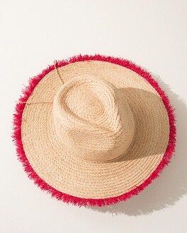 Red Fringe Raffia Straw Hat | Chico's