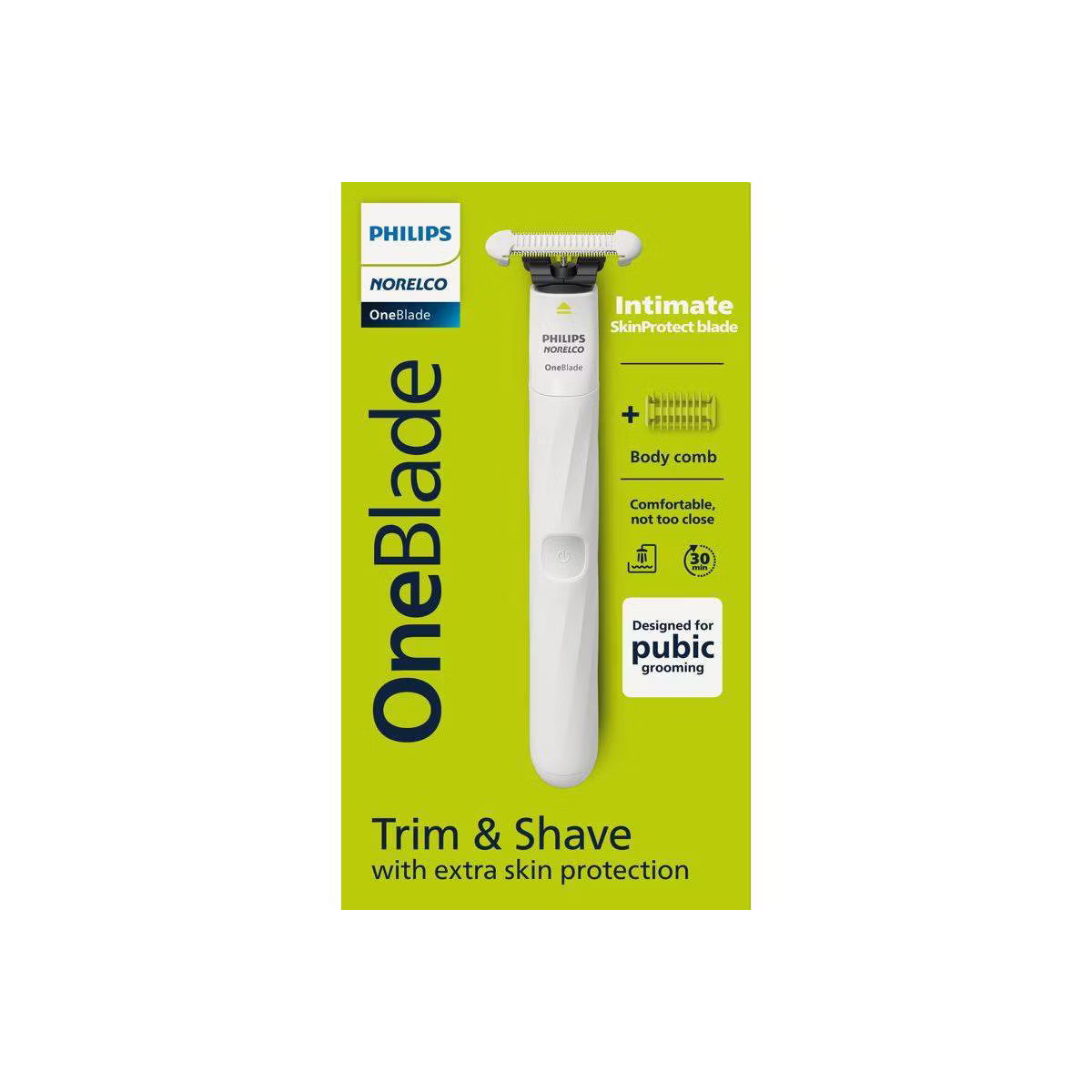 Philips Norelco OneBlade Intimate Electric Rechargeable Pubic Groomer - QP1924/70 | Target