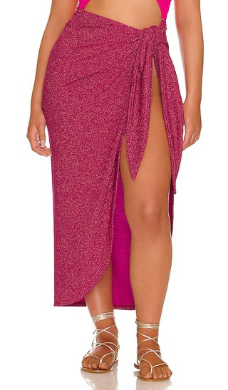 Glitter Tie Sarong in Hawaiian Pink | Revolve Clothing (Global)