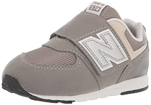 New Balance Kid's 574 V1 New-B Hook and Loop Sneaker, Rain Cloud/Silver Metallic, 7.5 W Toddler (1-4 Years) | Amazon (US)