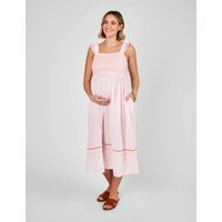 Jojo Maman Bébé Women's Maternity Pure Cotton Midi Smock Dress - Pink Mix, Pink Mix | Marks & Spencer (UK)