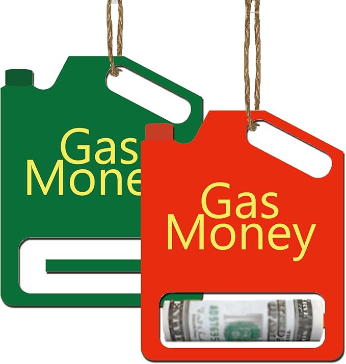 2 Set Gas Gift Cards Gas Money Greeting Cards Folded Greeting Card Gas Can Ornament Funny Money H... | Amazon (US)