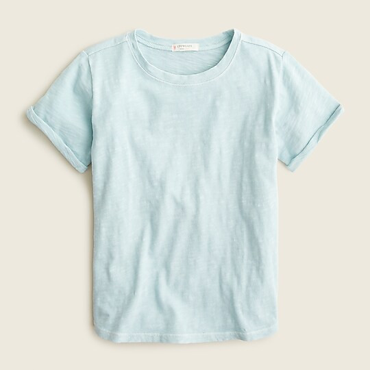 Girls' rolled-cuff garment-dyed T-shirt | J. Crew US