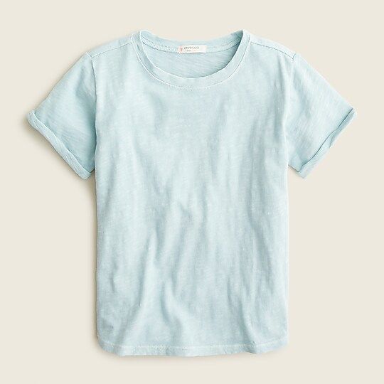 Girls' rolled-cuff garment-dyed T-shirt | J.Crew US